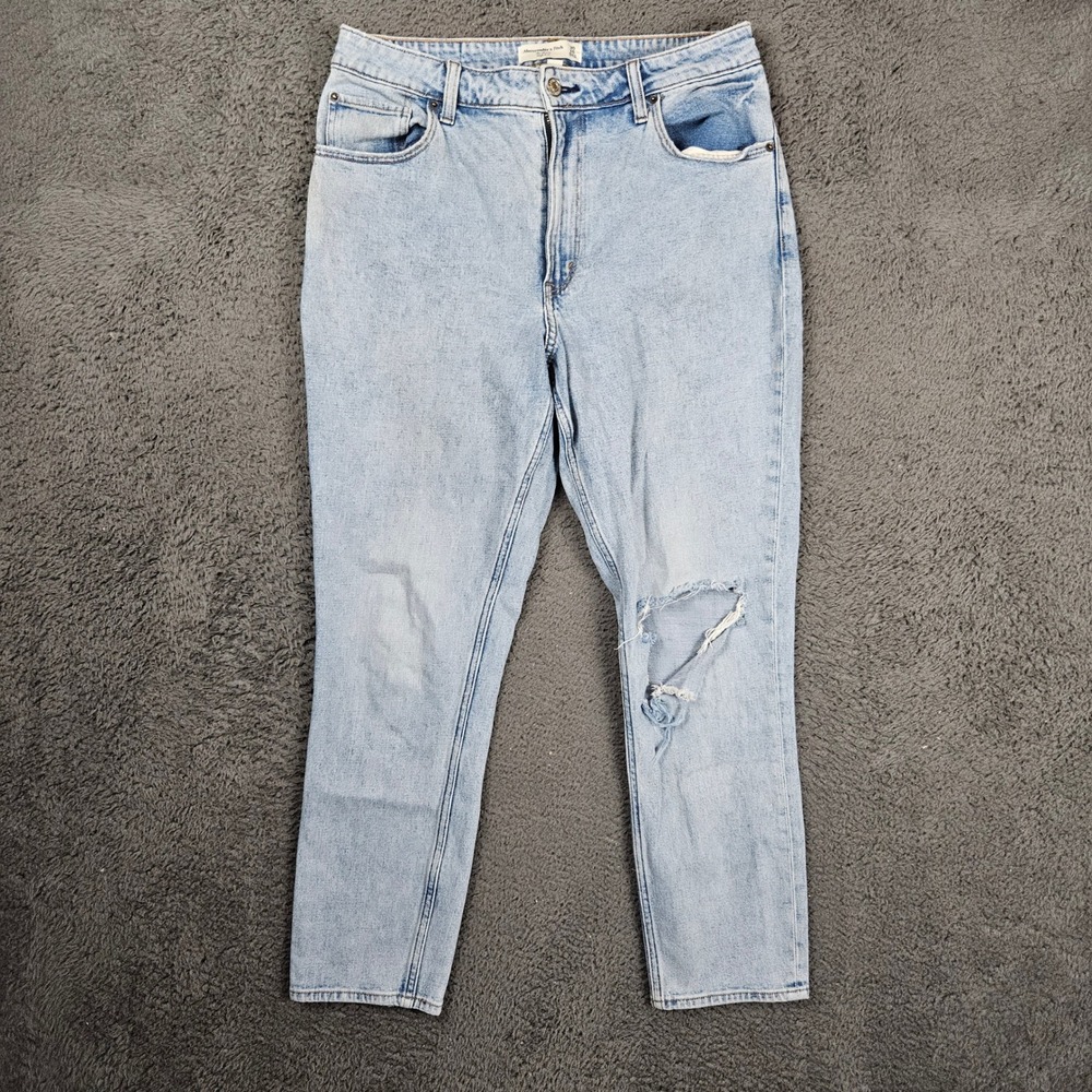 Abercrombie & Fitch Curve Love Skinny High‎ Rise Jeans Light Wash 30/10